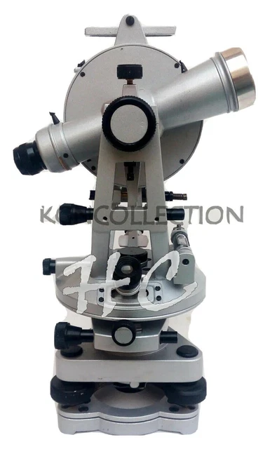 Transit Vernier Teodolite 20" sec Precisione dell'angolo 15" con scatola...
