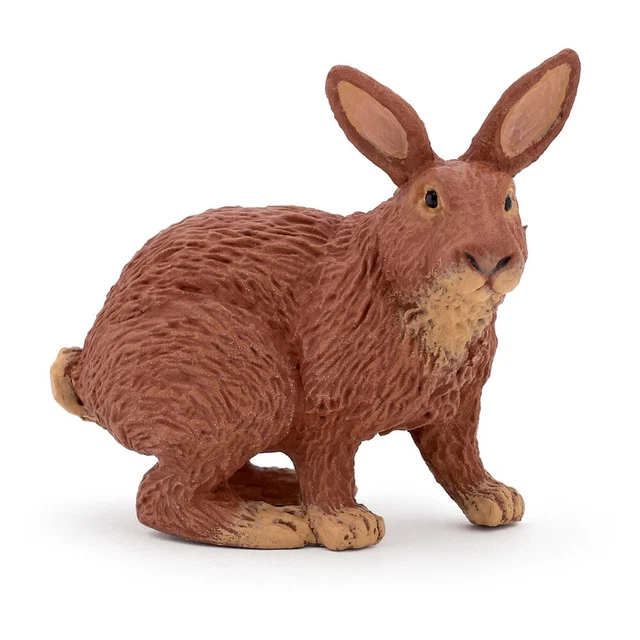 PAPO Farmyard Friends Brown Rabbit Toy Figure, Brown (51049)