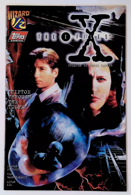 X Files 1/2 Wizard Exclusive with COA Fox Mulder Dana Scully Topps Comics 1995