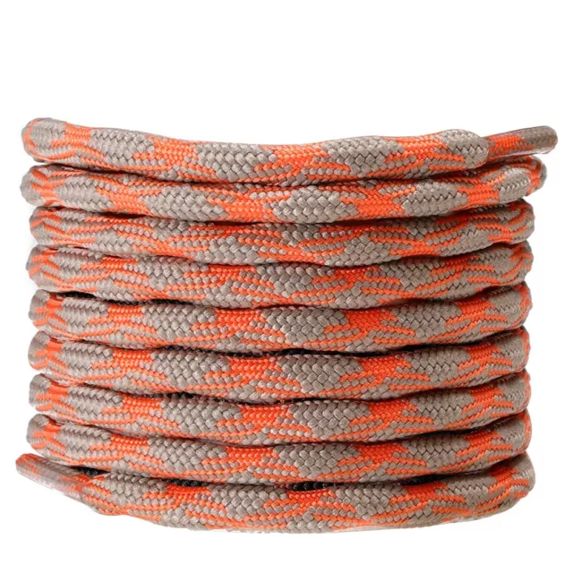 3Pair Wave Gray Orange Hiking Work Boot Shoe Laces for 5 6 7 8 eyelets Stay Tied
