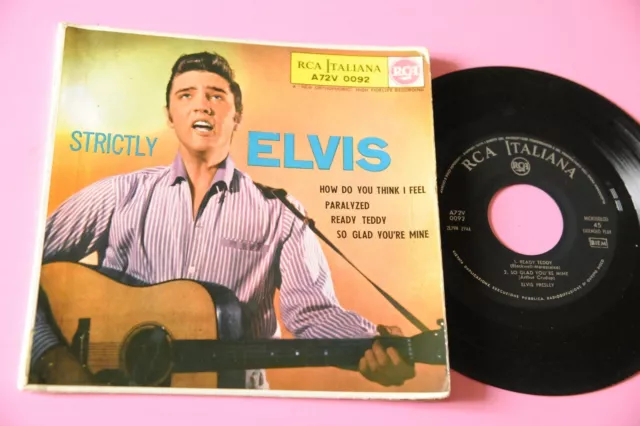 Elvis Presley Ep Strictly Italy Orig 1957 Ex Retro Senza Data Rarissimo !!!!