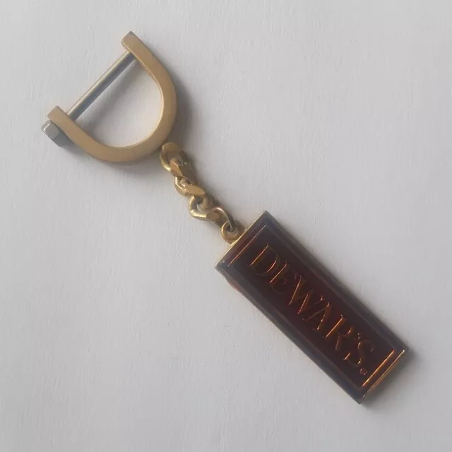 one DEWAR'S White Label Scotch Whisky key ring fob—excellent condition keychain