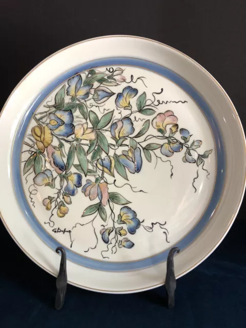 Limoges Serving Platter D C Émaux Tharaud Hand Painted  Signed 2