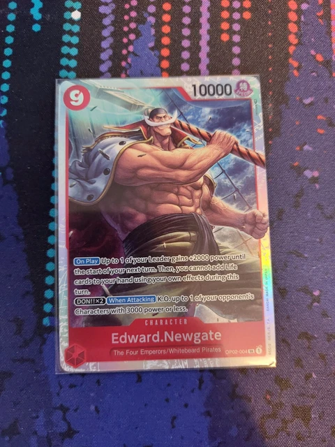 EDWARD NEWGATE OP02-004 SR - Paramount War One Piece TCG CCG Cards $11.