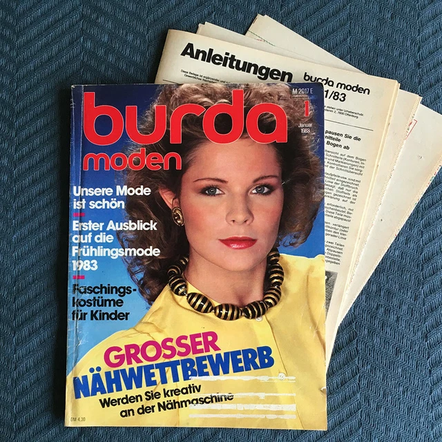 Magazine BURDA MODEN Vintage Janvier 1983 - Mode, Carnaval, Collector, Occasion Rare