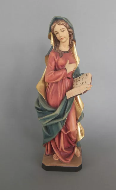 Maria Magdalena oder Heilige Esther 29 cm hoch Holz bemalt Holzfigur