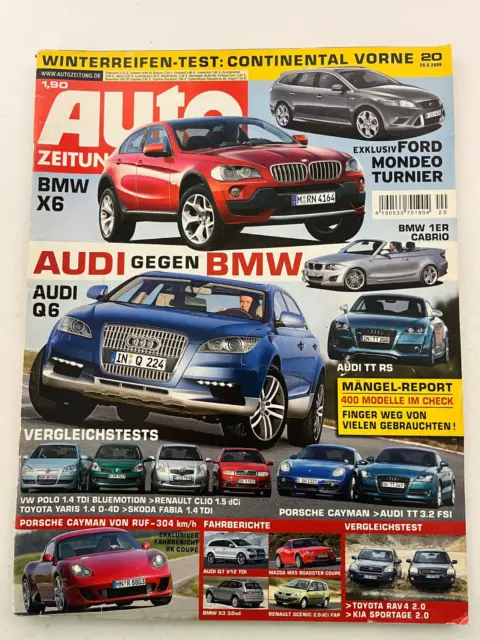 AUTOZEITUNG 20/2006 - Audi TT-S - Q6  - Q7 V12 TDI - BMW E88 - X6 Porsche Targa