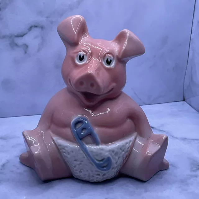 Wade Vintage NatWest Baby Pig Woody Piggy Bank Money Box  , has original stopper