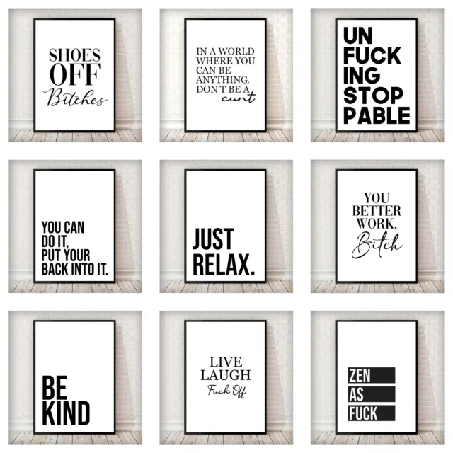 Funny Prints Bedroom Living Room Posters Pictures Home Decor Wall Art Bathroom