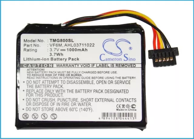 Batterie 1000mAh type AHL03711022 VF6M Pour TomTom Go 820