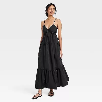 Women's Maxi Sundress - A New Day Black XS