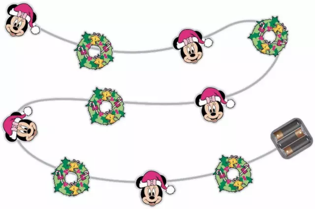 Guirnalda Luz 10 Leds Flash De Minnie Mouse Disney (26598)