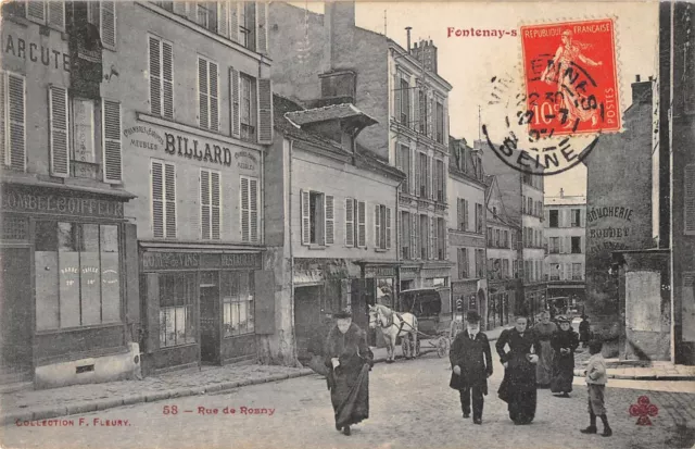 Cpa 94 Fontenay Sous Bois Rue De Rosny