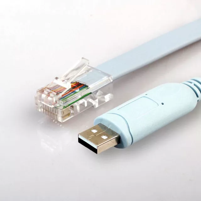 USB Type-A to RJ45 Cisco Huawei Console Cable Windows 10/8/7/XP MacBook Linux AU 2