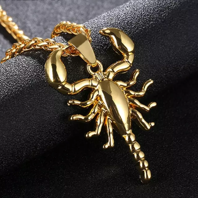 Ice City Scorpion Pendant  Gold Silver Necklace for Men