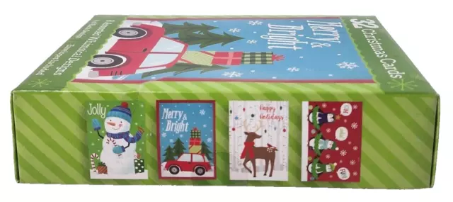 NOS LOT of 2 Boxes 64 Inspirational Christmas Cards with Envelopes 16 Designs 3