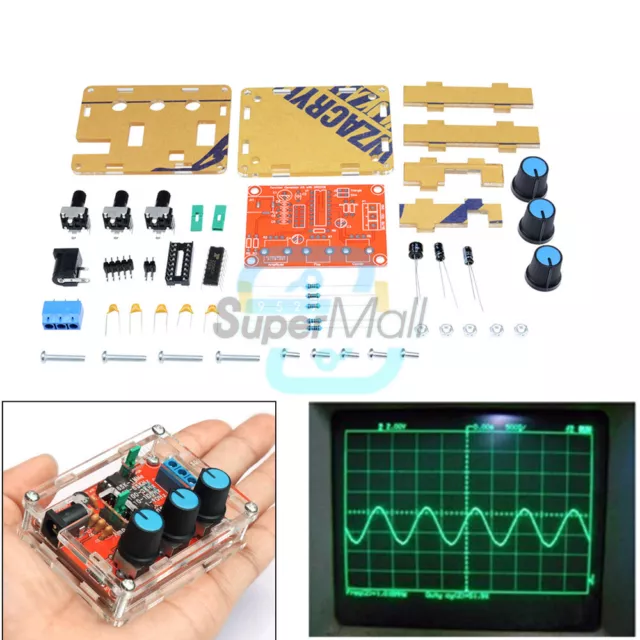 XR2206 1HZ-1MHZ Function Signal Generator DIY Kits Sine Triangle Square Output