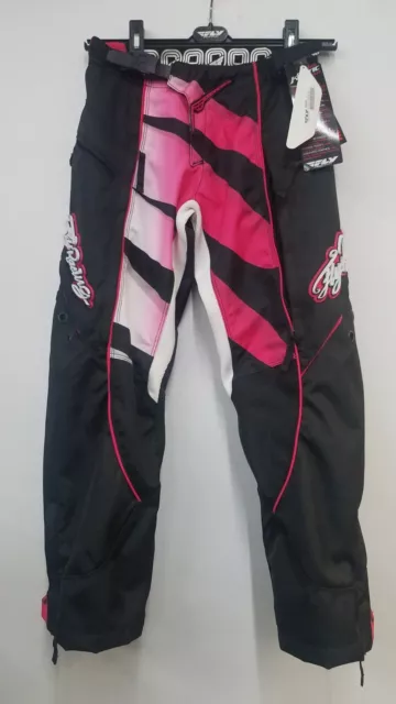 Fly Racing GIRL'S Kinetic MX Pants Off-Road Riding Gear *20,22* Black/Pink