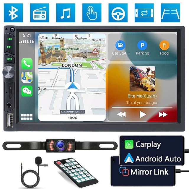 Apple Carplay Car Stereo Radio Android Auto 7" 2Din Touch Screen Bluetooth Play