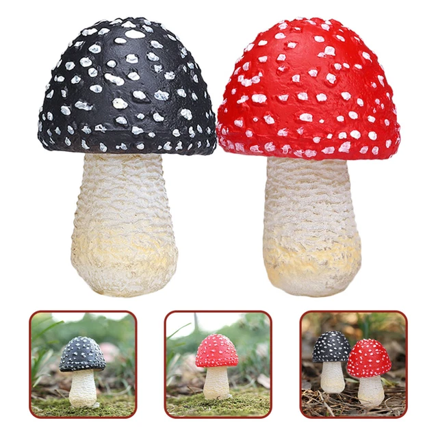 2pcs Simulation Miniatur Pilz Garten Terrasse Rasen Mikroharz Ornamente