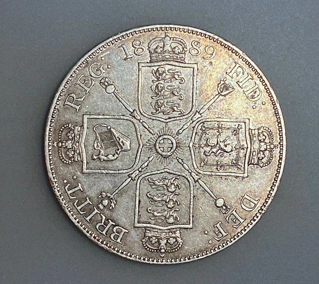 Great Britain Double Florin 1889  KM# 763    XF