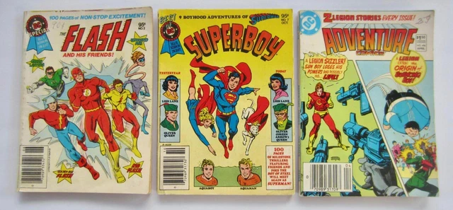 DC Blue Ribbon Digest Adventure Comics Lot Superboy ~ Flash ~Bouncing Boy Origin