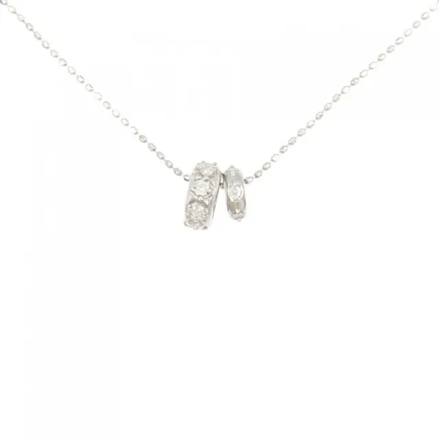 Authentic K14WG Diamond Necklace 0.09CT  #260-005-976-3178