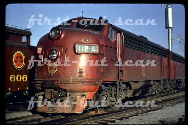 R DUPLICATE SLIDE - Chicago Great Western CGW 112A F-3 Kansas City 1969