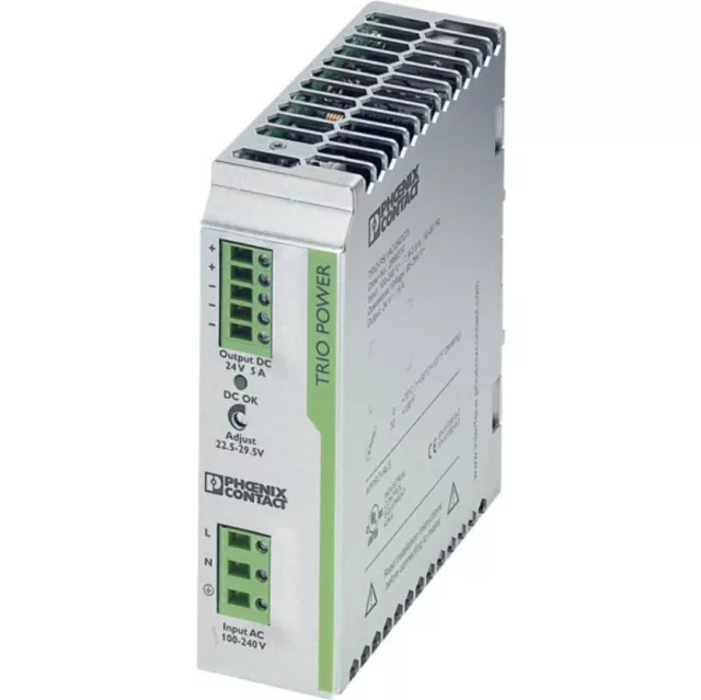 24v Phoenix Contact PSU | TRIO-PS/1AC DIN Rail Power Supply 24V DC 5A 125W ✅⚡