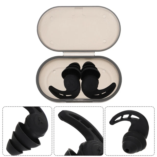 1 paire de bouchons d'oreille en silicone pour dormir, bouchons d'oreille de