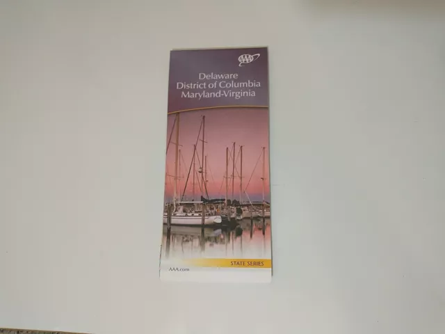 AAA Travel Map Delaware District Columbia Maryland Virginia 2012 State Series