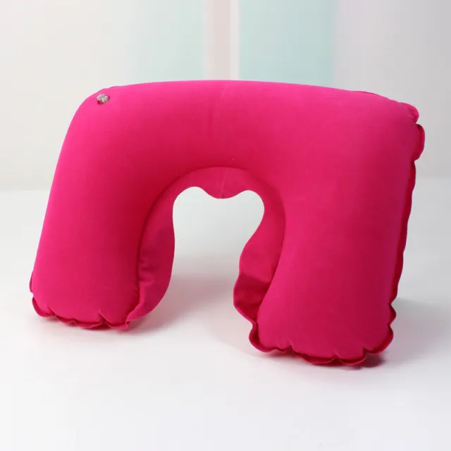 1X Portable Inflatable Flight Pillow Neck U Rest Air Cushion 5