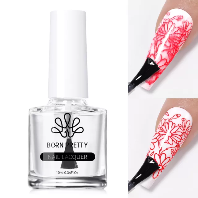 BORN PRETTY 10ml No Smudge Top Coat Oil Nail Art Printed Varnish Lacklack