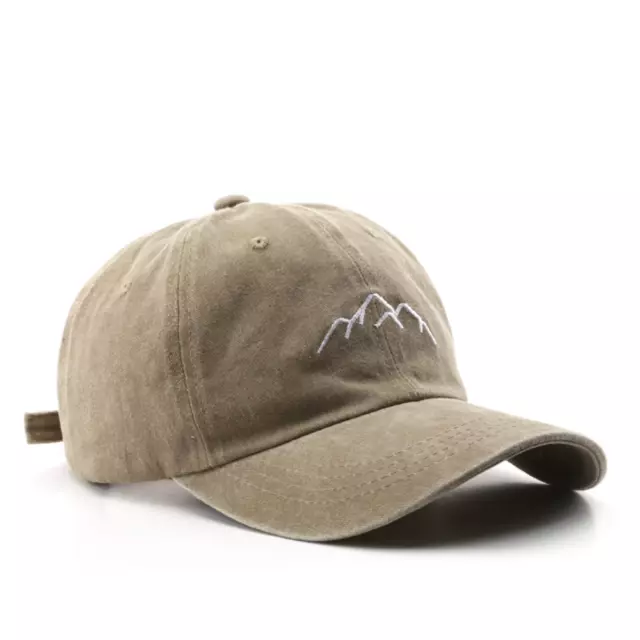 Washed Cotton Streetwear Sports Hat Mountain Embroidery Sun Hat Dad Hat