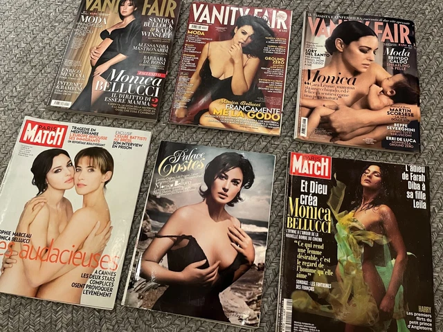 MONICA BELLUCCI RARE vintage magazine lot Vanity Fair Paris Match