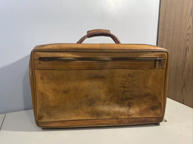VINTAGE HARTMANN BELTING Leather Luggage Suitcase Carry On