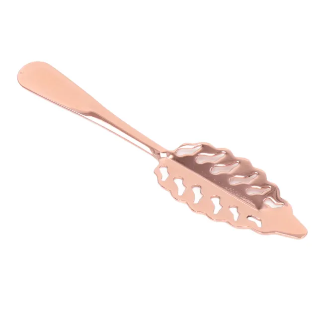 Absinthe Spoon Leaf Shape Rose Gold Absinthe Spoon Stainless Steel Strainer