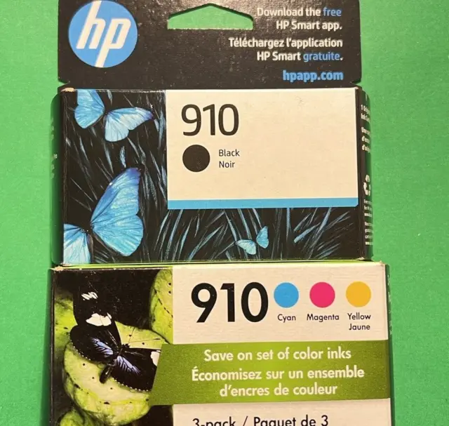 Genuine HP 910 Ink Cartridge-B/C/M/Y-for HP8022 8025 Printer-OEM-4PK