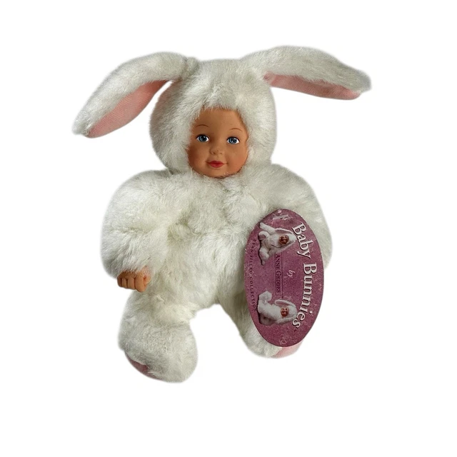 Poupée Anne Geddes - Bébé Lapin Rose 23 Cm - Corps Souple - Boîte D'origine Neuve