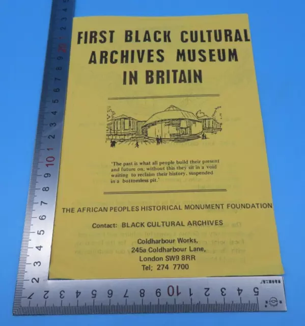 First Black Cultural Archives Museum In Britain Vintage Guide Paperback