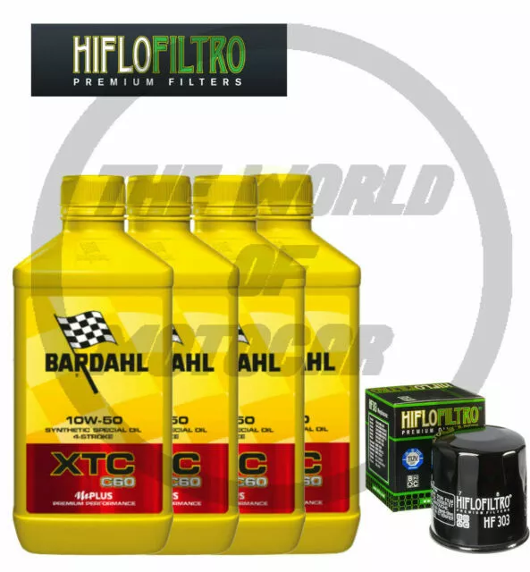 Kit/Tagliando Yamaha Yzf/R1 1000 2002 2003 Bardahl Xtc/C60 10W50 Filtro/Olio