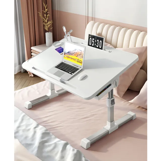 (Warm White Light)Laptop Bed Table Simple And Stylish Solid Construction Laptop