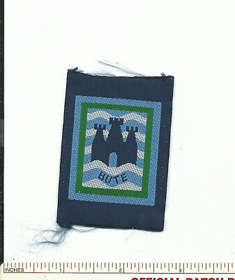 Bu Scout International Scotland Scottish Bute Woven District Patch Castle Badge