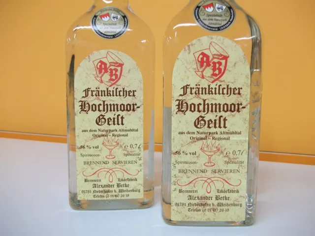 2 FLASCHEN Fränkischer Hochmoorgeist, Kräuterlikör - 0,7 ltr. (42,85€/1l) 56% 2