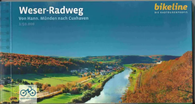 Radführer Weser-Radweg v. Hann. Münden n Cuxhaven 521 km 2023 NEU Bikeline