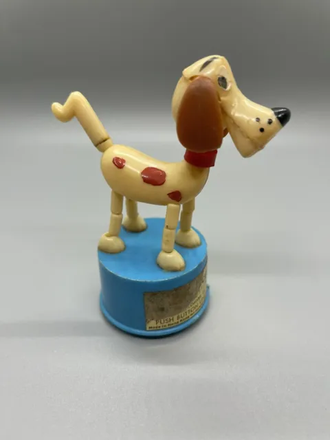 Vintage 1960's Dancer the Dog Push Button Puppet Toy Kohner Hong Kong