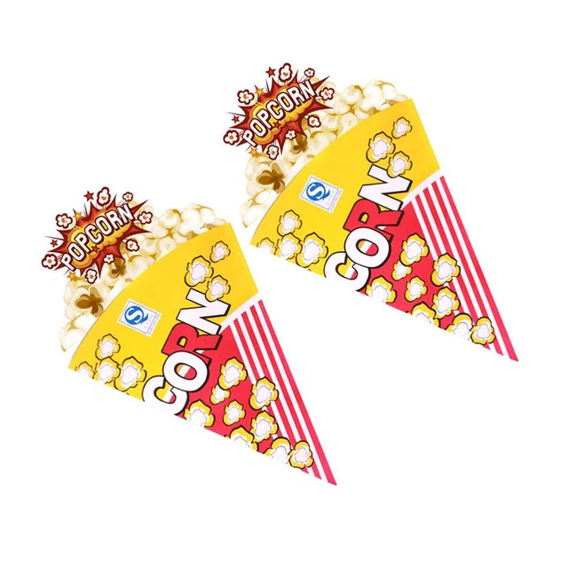 popcorn boxes bulk 100X Popcorn Papiertüte Dreieckstasche Popcornbox Popcorneime