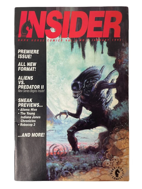 INSIDER Dark Horse Comics Vol. 2 Issue #1 January 1992 Vintage