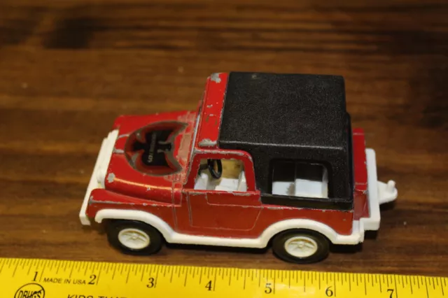 Vintage Tootsie Toy Red and Black Jeep 4x4