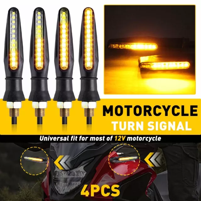 Motorcycle LED Bullet Mini Turn Signal Brake Blinker Light For Bobber Cafe Racer